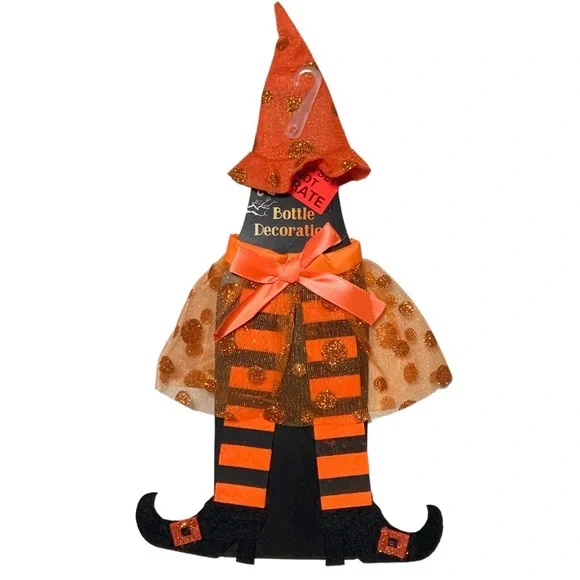 Halloween Witches Bottle Decorations Covers Slip On Seasonal Fall Decor 3 Piece - Picture 3 of 12